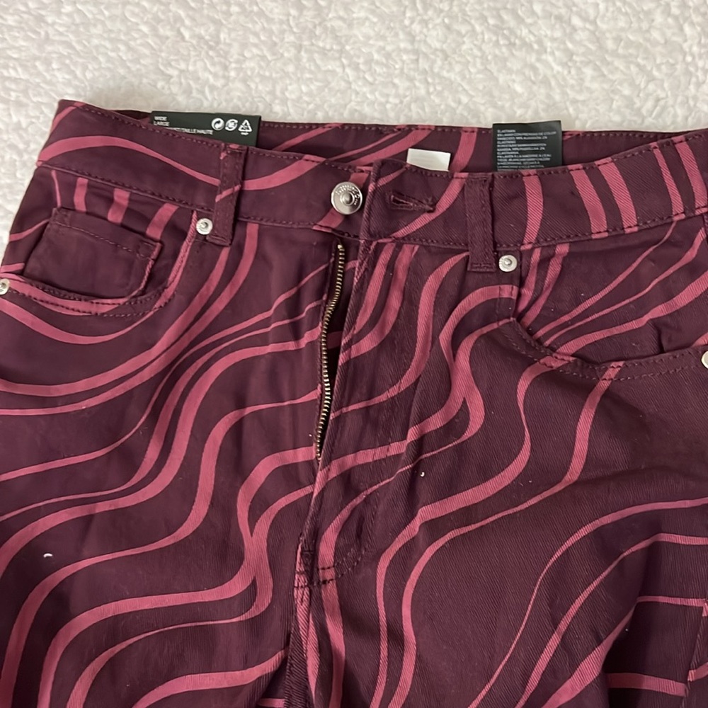 NWT H&M Divided Zebra Wide Leg Jeans  SZ 6 - Picture 7 of 10